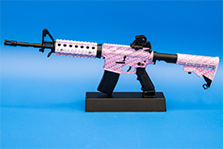 The pink carbon fiber AR-15 model