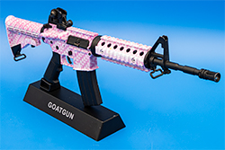 The pink carbon fiber AR-15 model