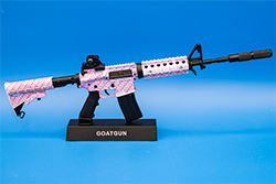 The pink carbon fiber AR-15 model