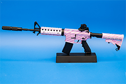 The pink carbon fiber AR-15 model