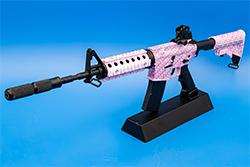 The pink carbon fiber AR-15 model