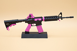 The black and pink AR-15 model