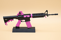 The black and pink AR-15 model