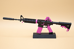 The black and pink AR-15 model