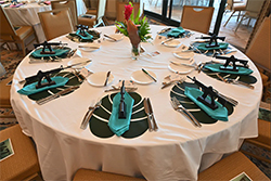 Marine Ball table setting