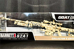 The GoatGuns M82A1 model Alpha Charlie in the preassembled display box