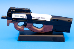 image of the Goldeneye black and wood P90 model