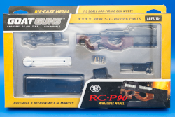 image of the Goldeneye black and wood P90 model in box front view.